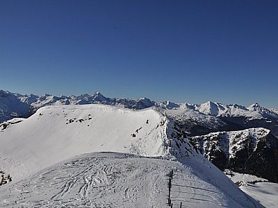 Blick über den Grat zum Padauner Berg nach Westen