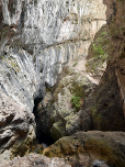 Der Ausblick von der Madonna zurück in die Klamm