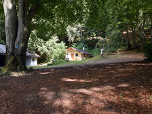 Wir passieren einen kleinen Rastplatz im Wald