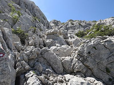 Hier müssen wir ein wenig kraxeln