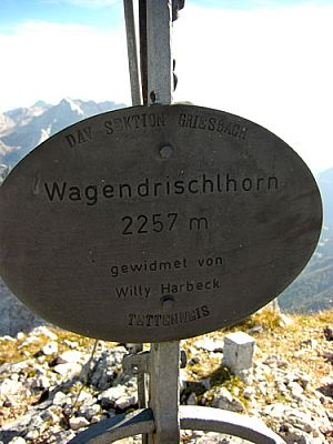 Wagendrischelhorn Gipfel