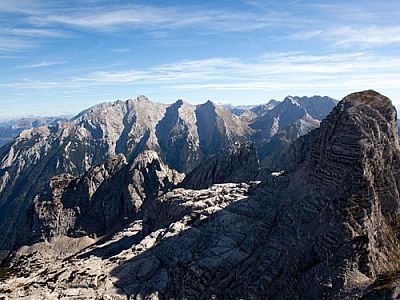 links hinten: Hochkalter, rechts vorn: Stadelhorn