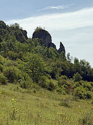 ...und passieren die Steinerne Frau am Walberla