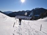 Die Portnes-Alm mit Blankenstein und Risserkogel im Hintergrund