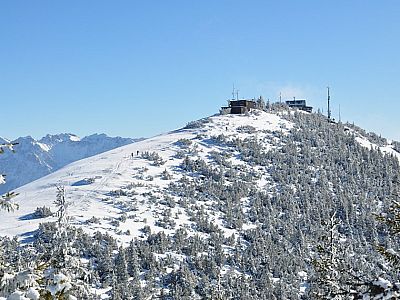 Blick zum Hauptgipfel des Wanks