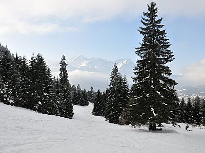 mit Zugspitzblick, an der