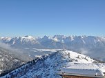 Blick nach Südosten auf das Karwendelgebirge