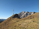 Ein letzter Blick zum Gipfelkreuz