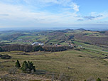 Blick hinunter zur Ortschaft Abtsoda