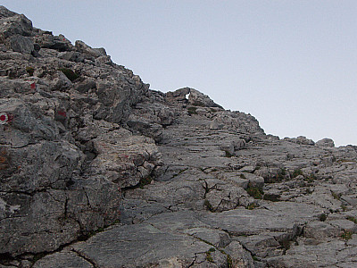 Über Schrofen und Platten...