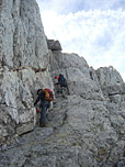 Finale Klettereien vor der Mittelspitze