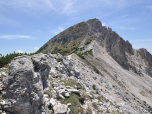 Der Blick zurück zum Gipfel des Weißhorns