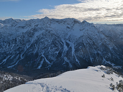Die schattige Nordwand der Geierköpfe