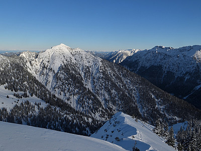 Der Blick zurück auf den Grat