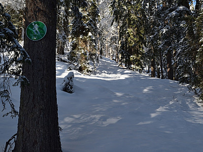 Wir scheinen richtig zu sein, viele Schilder entdecken wir jedoch nicht