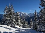 Der Blick zurück auf die Aufstiegsspur