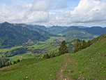 Blick hinunter nach Aurach