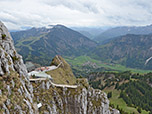 Blick hinunter nach Bayrischzell