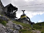 Unter der Gondel durch zum Wendelsteinhaus