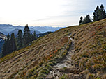 ...und wandern unterbrochen von kleineren Gegenanstiegen...