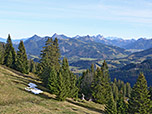 Immer wieder der Blick zu den Tannheimer Bergen