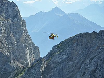 Rettungshubschraubereinsatz am Mittenwalder Höhenweg