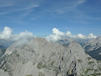 Im Osten Tiefkarspitze und Larchetfleckspitze