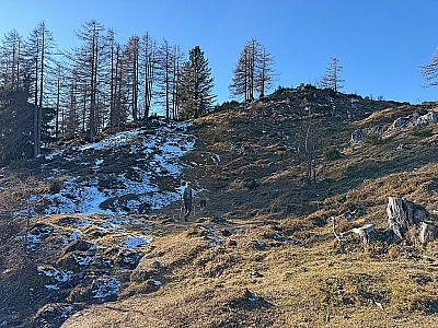 Der Weg wendet sich nach Westen...