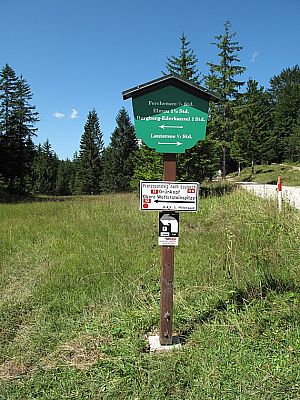 Abzweig zwischen Lautersee und Ferchensee
