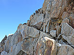 Der Quergang kurz unterhalb des Gipfels
