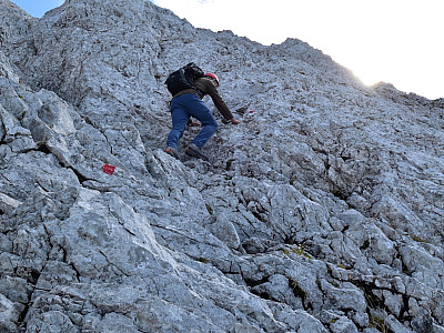 Der vielleicht steilste Abschnitt während des Aufstiegs