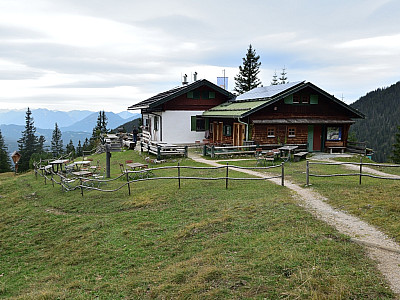 ... dann haben wir die Hochlandhütte erreicht.