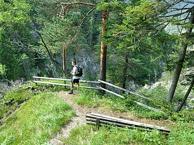 Wir erreichen die kleine Klamm...