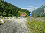 Der Parkplatz Mühlberg südlich von Scharnitz