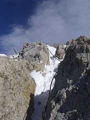 Durch vereiste Rinnen