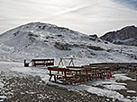 Die Terrasse der Hütte