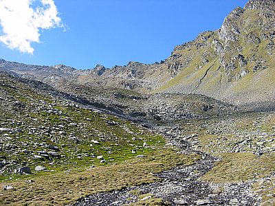 Zuerst fast eben geht der Weg weiter