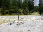 Nur bei Regen sind die Tische vor der Reintalangerhütte leer