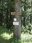 Wegweiser am Jochberg-Parkplatz