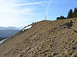 Blick zurück zum Gipfelkreuz