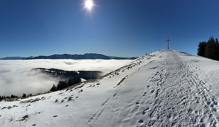Zwieselberg (1348 m), Heigelkopf (1218 m) und Blomberg als Winterwanderung