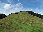 Über den grasigen Rücken gehts weiter zur Schnaiteralm...