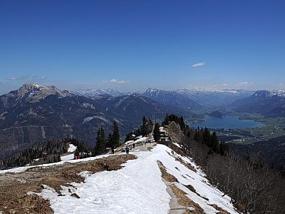 Rückblick auf die letzten Meter des Aufstiegswegs zum Gipfel