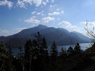 Ausblick auf den Schafberg und den Wolfgangsee