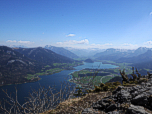 Der Ausblick vom Elferstein (1376 m) auf den Wolfgangsee 