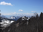 Das Watzmannmassiv hinter der Pillsteinhöhe (etwas heran gezoomt)