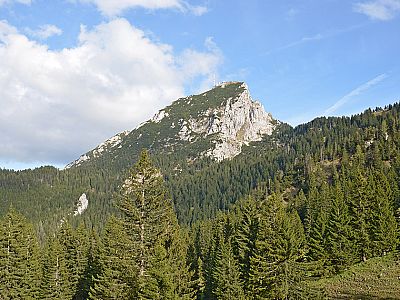 Blick von der Hütte zum Wendelstein
