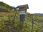 Schild kurz vor der Hütte