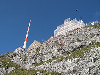 Alter Säntis und der Sendeturm am Säntis