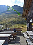 Die Terrasse der Brixner Hütte